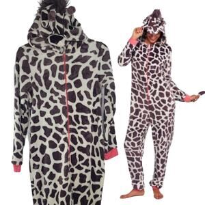 Giraffe Onesie Pajamas Costume Secret Treasures Small Women's Hooded Tail